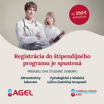 AGEL spustil registráciu do štipendijného programu s podporou až 350 eur mesačne